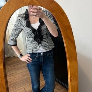 Black house white market suit jacket